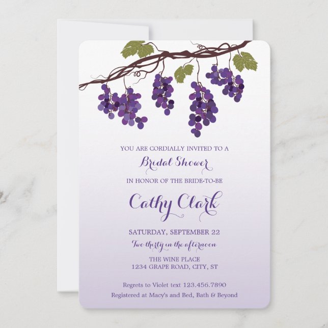 Vineyard Bridal Shower Invitation (Front)
