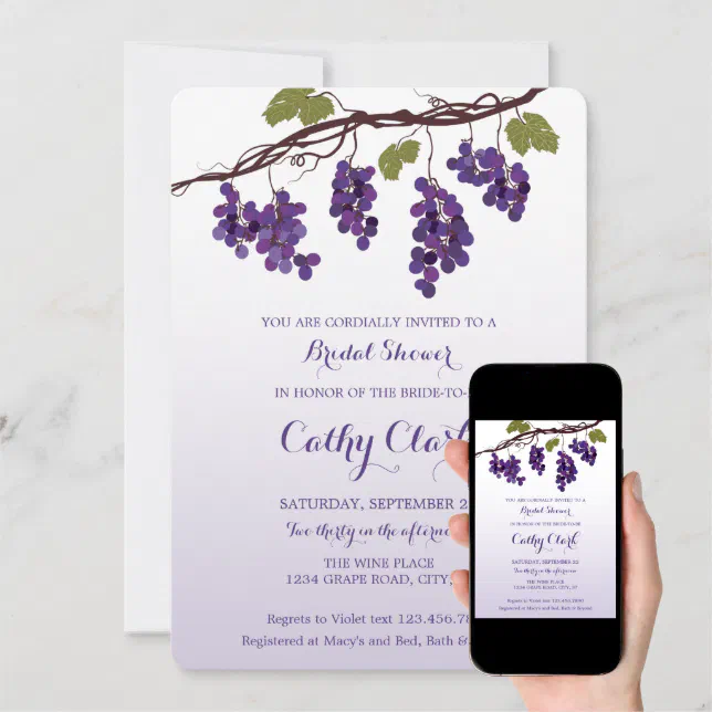 Vineyard Bridal Shower Invitation Zazzle