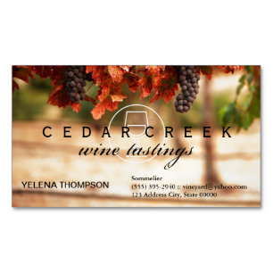 Vineyard Business Card Magnet