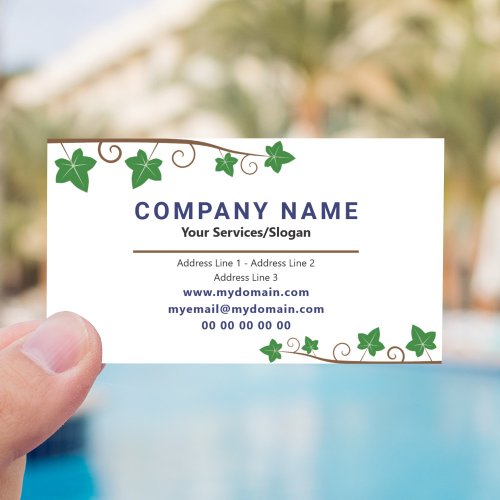 Vineyard Business Card with Vine branch