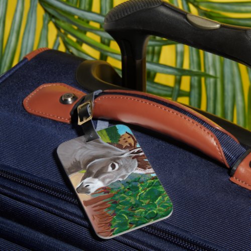 Vineyard Donkey Luggage Tag