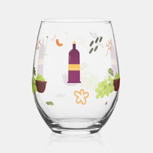 Vineyard Elegance Stemless Wine Glass