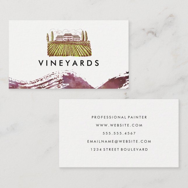 Vineyard Field Business Card (Front/Back)