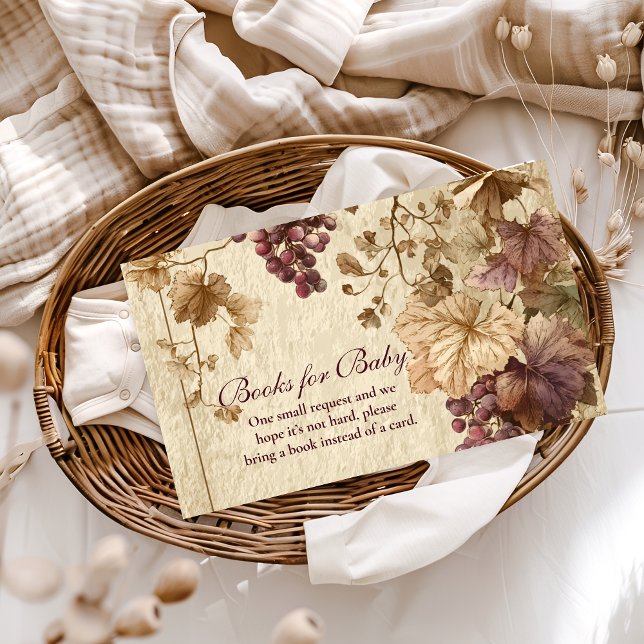 Vineyard Grape Floral Books for Baby  Enclosure Card (Creator Uploaded)