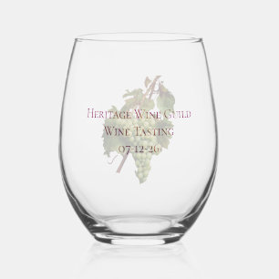 Vineyard Grapes Customized Stemless Wine Glass