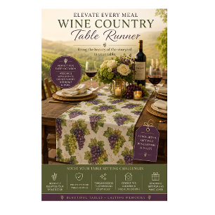 Vineyard Grapes Table Runner – Wine Entertaining