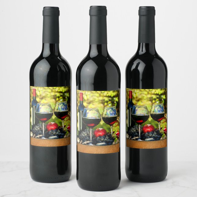 Vineyard Harmony - Red Wine Label Design  ("Where vineyard elegance meets timeless design")