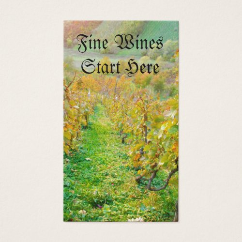 Vineyard in Autumn Business Card