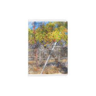 Vineyard in Autumn in Napa Valley California Passport Holder