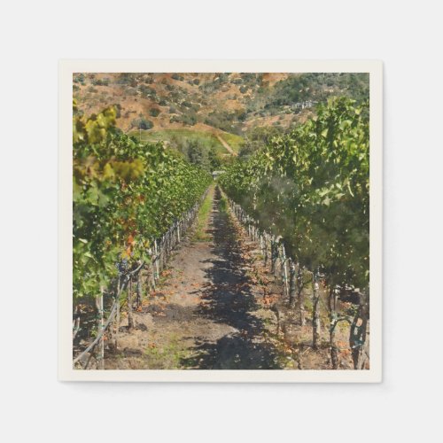 Vineyard in Napa Valley California Paper Napkins