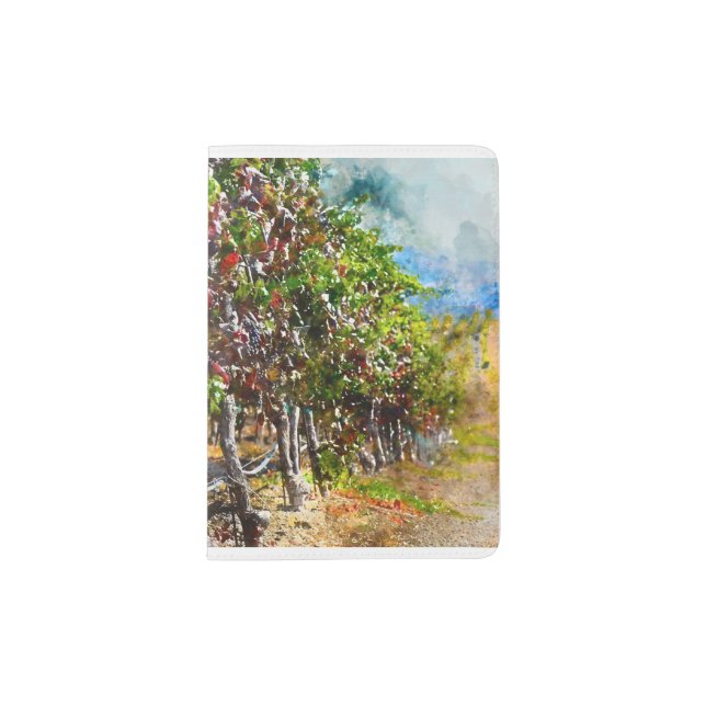 Vineyard in Napa Valley California Passport Holder (Front)