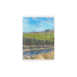 Vineyard in Napa Valley California Passport Holder