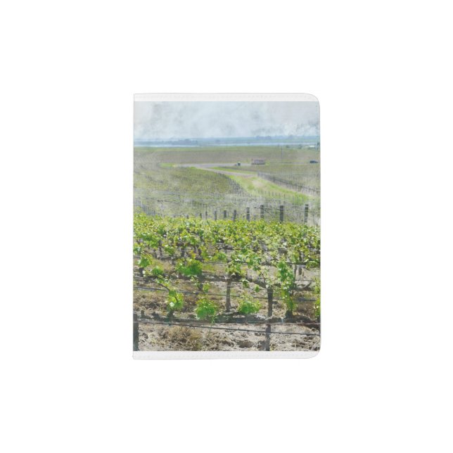 Vineyard in Napa Valley California Passport Holder (Front)