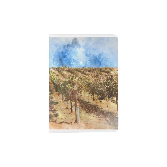 Vineyard in Napa Valley California Passport Holder (Front)