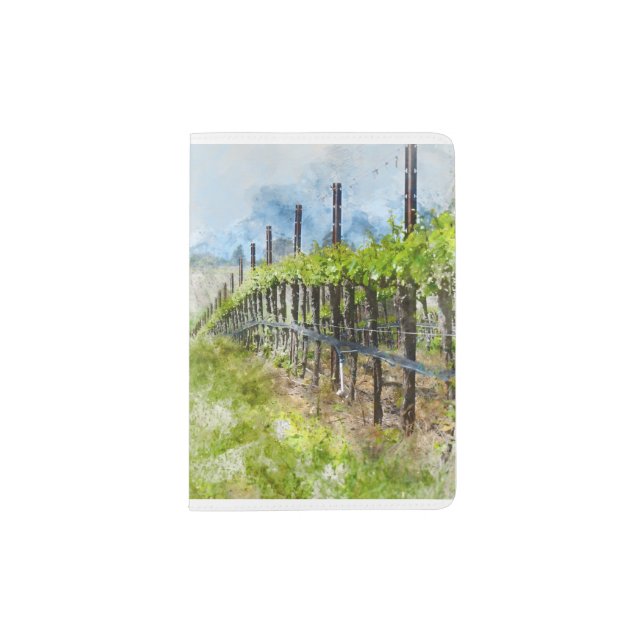 Vineyard in Napa Valley California Passport Holder (Front)