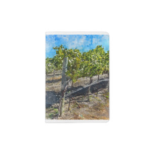 Vineyard in Napa Valley California Passport Holder