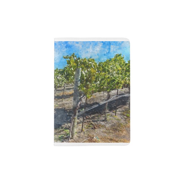 Vineyard in Napa Valley California Passport Holder (Front)