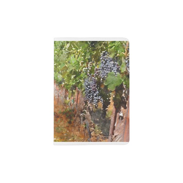 Vineyard in Napa Valley California Passport Holder (Front)