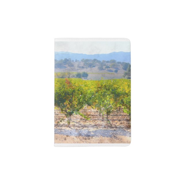 Vineyard in Napa Valley California Passport Holder (Front)