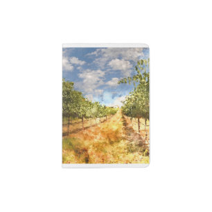 Vineyard in Napa Valley California Passport Holder