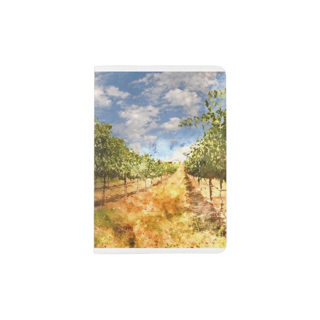 Vineyard in Napa Valley California Passport Holder (Front)