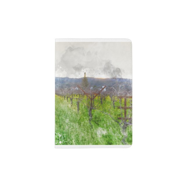 Vineyard in Napa Valley California Passport Holder (Front)