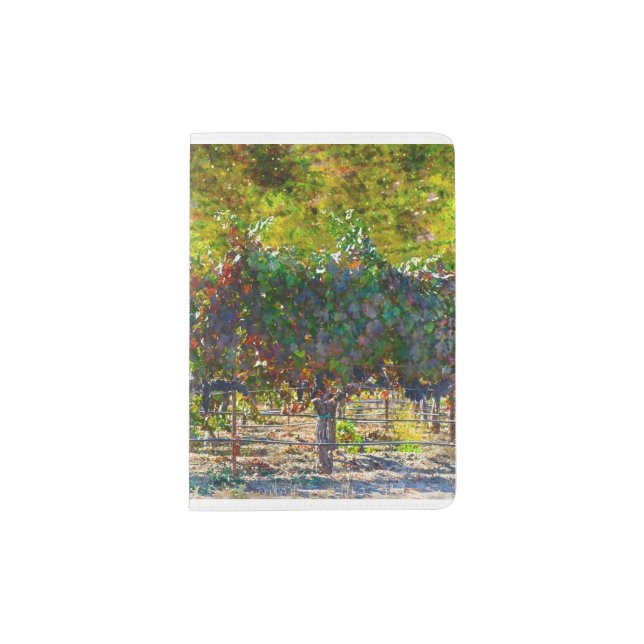 Vineyard in Napa Valley California Passport Holder (Front)