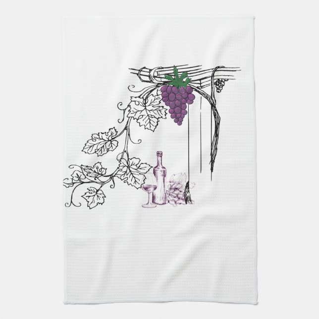 Vineyard  kitchen towel (Vertical)