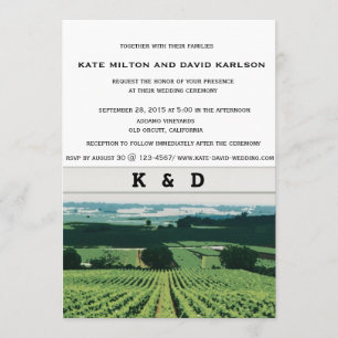 Vineyard Landscape Winery Wedding Invitation