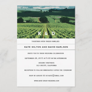 Vineyard Landscape Winery Wedding Invitation