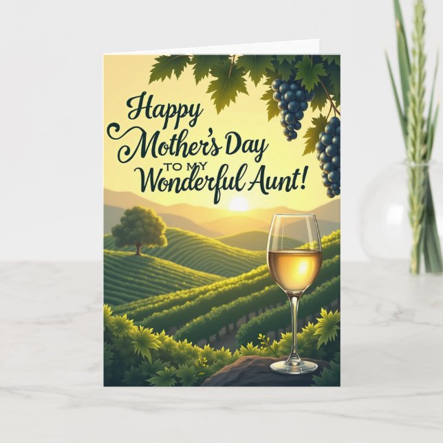Vineyard Mothers Day Aunt Card (Front)