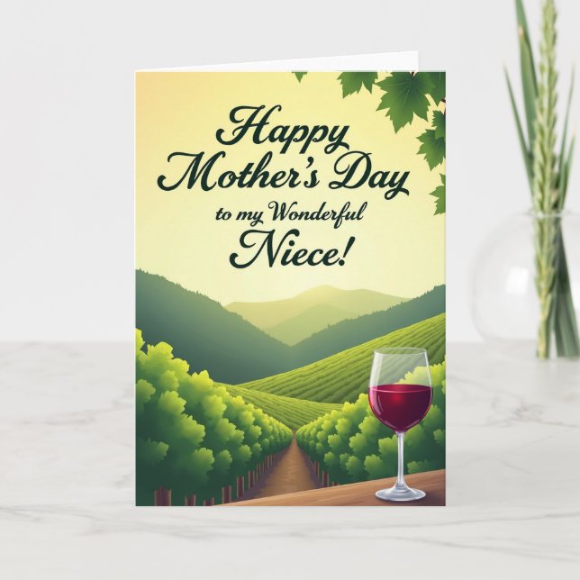 Vineyard Mothers Day Niece Card (Front)