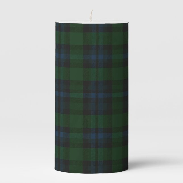 VINEYARD PLAID  PILLAR CANDLE (Front)