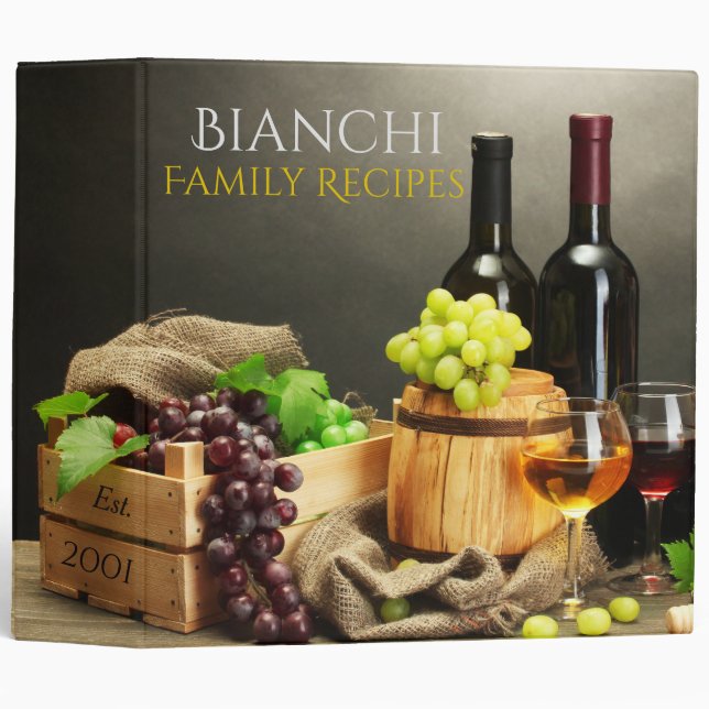 Vineyard Recipe Binder (Front/Spine)