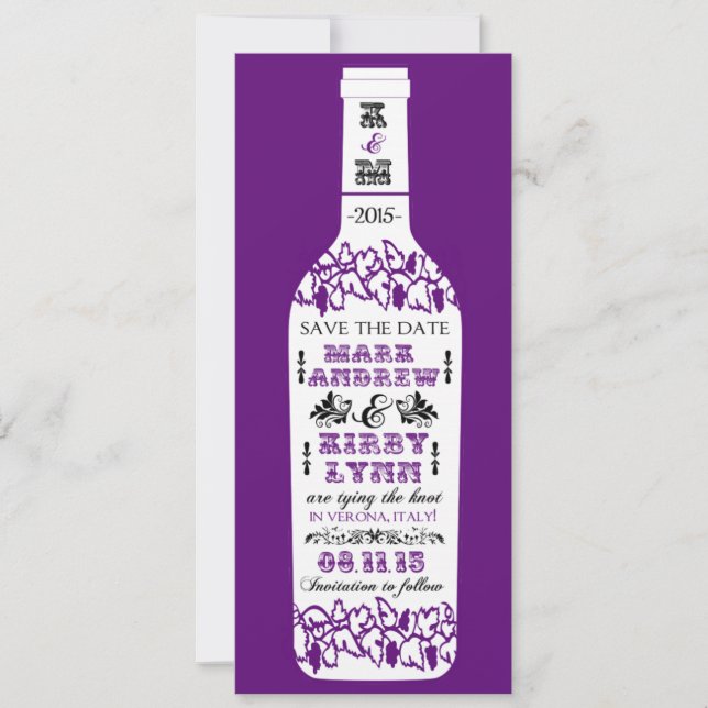 Vineyard Save the Date Wedding Cards (Front)