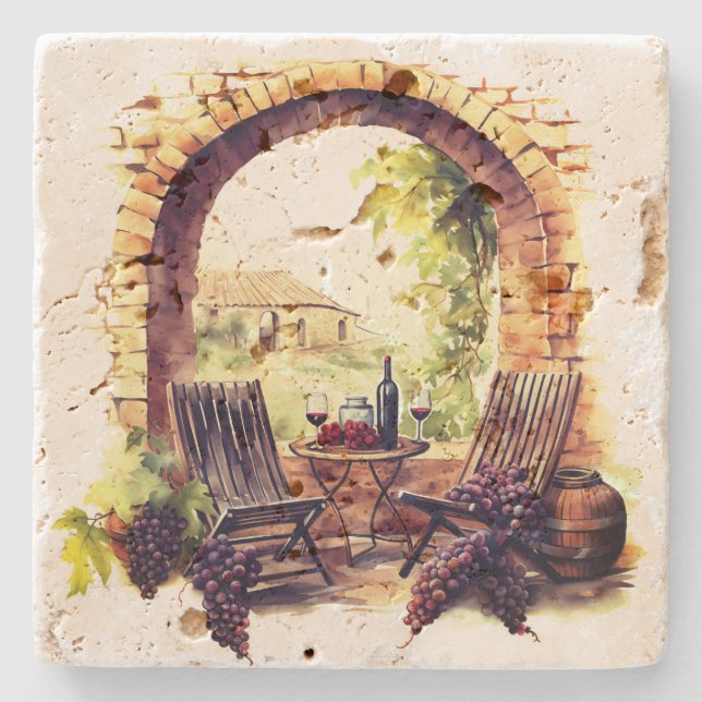 Vineyard Stone Coaster (Front)
