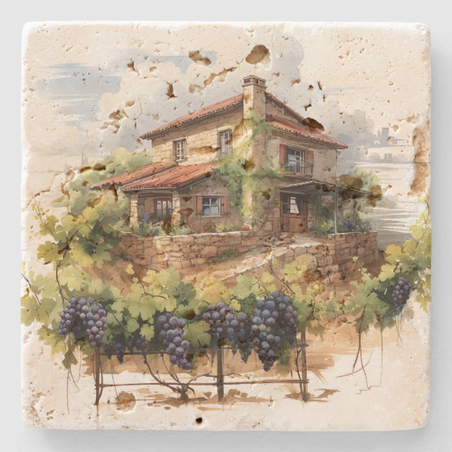 Vineyard Stone Coaster (Front)