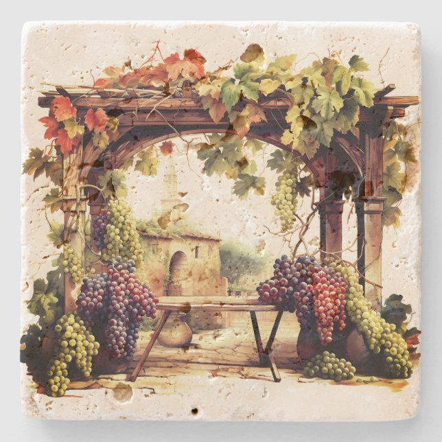 Vineyard Stone Coaster (Front)