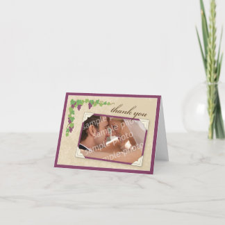 Vineyard Thank You Card (Parchment Texture)