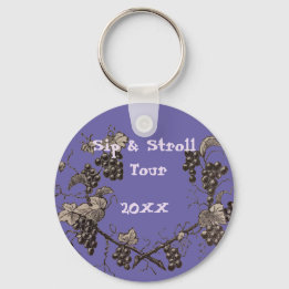 Vineyard Tour Sip & Stroll Girls Weekend Keepsake Keychain