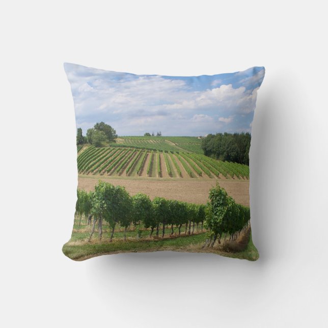 Vineyard - Vineyard (Bordeaux - France) 04 Throw Pillow (Front)