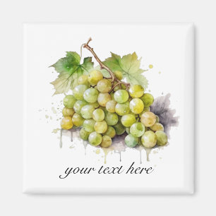 Vineyard Watercolor Grapes, custom Magnet