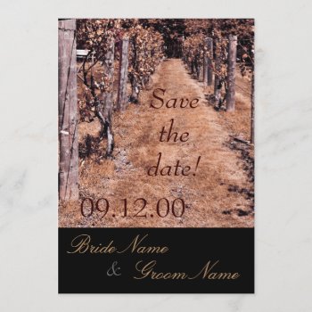 Vineyard Wedding Autumn Save The Date by justbecauseiloveyou at Zazzle