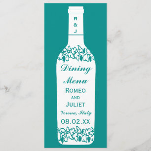 Vineyard Wedding Dining Menu