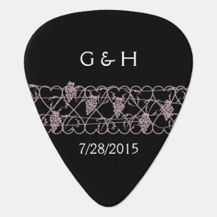 Vineyard Wedding in Light Purple Guitar Pick