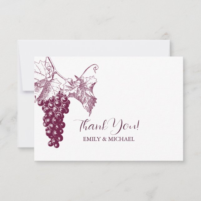 Vineyard Wedding Thank You Card (Front)