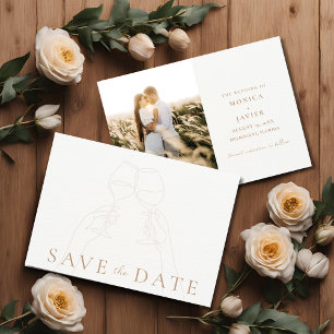Vineyard Wedding Toast Photo Save the Date