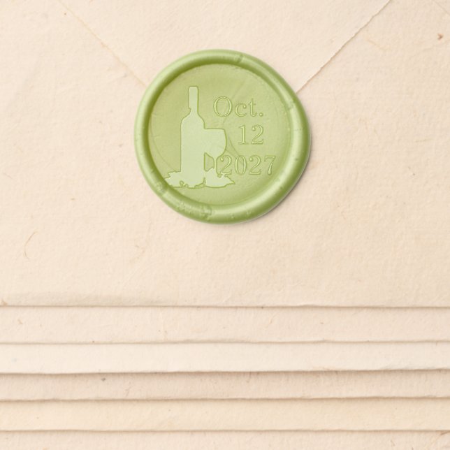 Vineyard Wedding Wax Seal Sticker (Front)