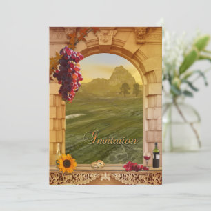 Vineyard Wine Elope or After Wedding Invitation