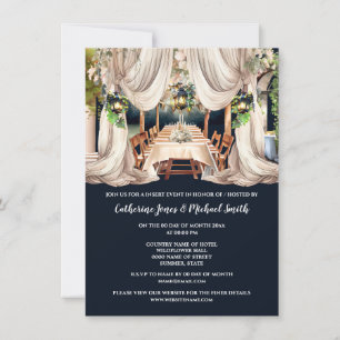 Vineyard wine farm al fresco dining drapes lantern invitation